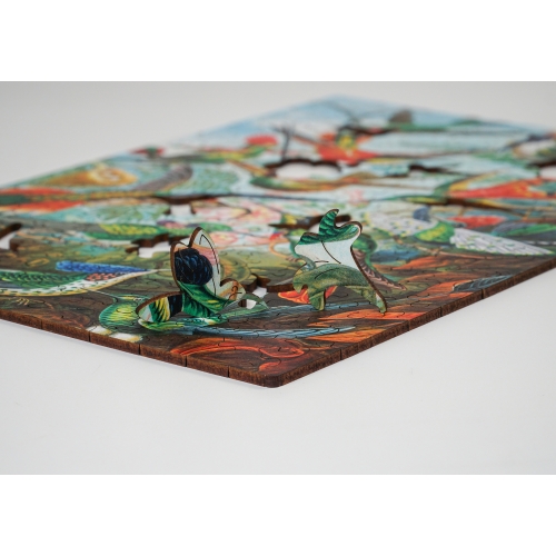 Drewniane puzzle A3 Ernst Haeckel Kolibry 175 el.